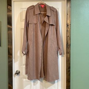 Mauve suede trench size large